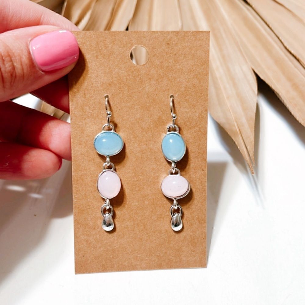 Boho  stone  earrings S398